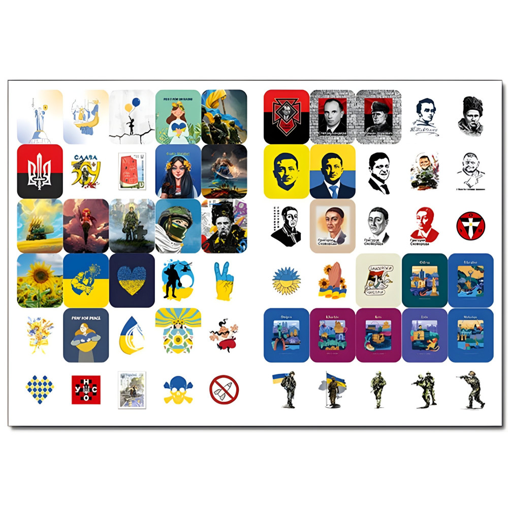 100% наліпок. З Україною в серці. Бандероналіпки 100% наліпок. З Україною в серці. Бандероналіпки