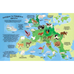 Альбом для наклейок. Цветной мир «Атлас животных» Книга с наклейками (9789669472946)