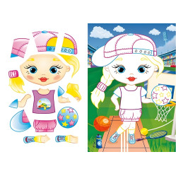 Аппликации для малышей. Виктория девочка в кепке Аппликации для малышей. Виктория девочка в кепке