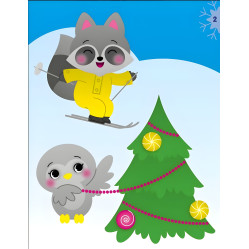 Аплікації наліпками: Єнот (9789667510572) — чудова розвивальна книга з наліпками для дітей Аплікації наліпками: Єнот (9789667510572) — чудова розвивальна книга з наліпками для дітей