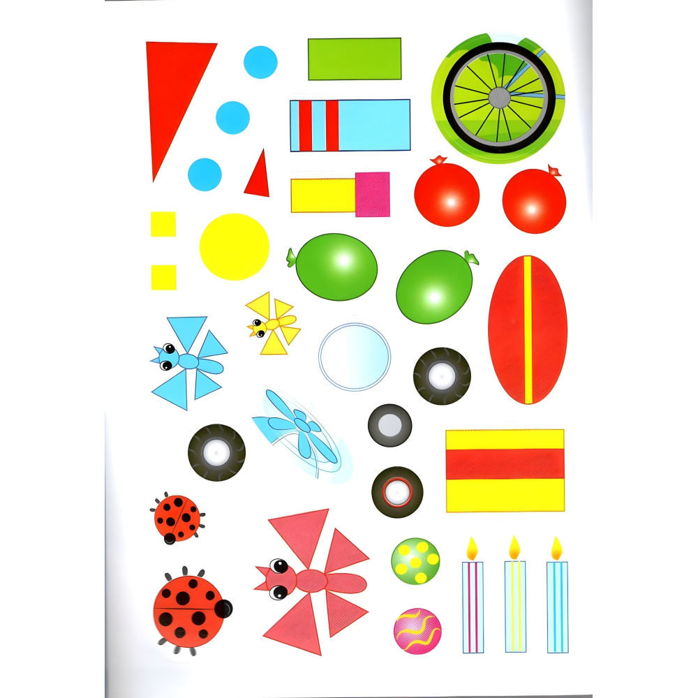 Цвета и фигуры малышам,"Кольори і фігури малюкам" (2 листи з наклейками) Цвета и фигуры малышам,"Кольори і фігури малюкам" (2 листи з наклейками)