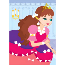 Картинки с мозаикой. Украшаю принцесс Картинки с мозаикой. Украшаю принцесс