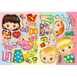 Книга з наліпками Збери ціле Модні дівчатка (9789664667668)