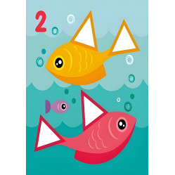 Мозаїка з наліпок. Для дітей від 3 років. Трикутники