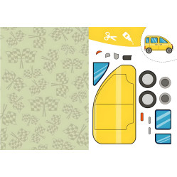 Вирізаємо та клеїмо. Аплікації. Обємні саморобки. Машинки Вирізаємо та клеїмо. Аплікації. Обємні саморобки. Машинки