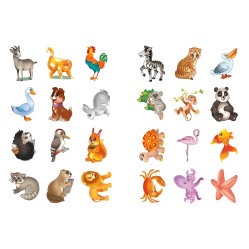 Я читаю по слогам. Животные. Книга с наклейками Я читаю по слогам. Животные. Книга с наклейками