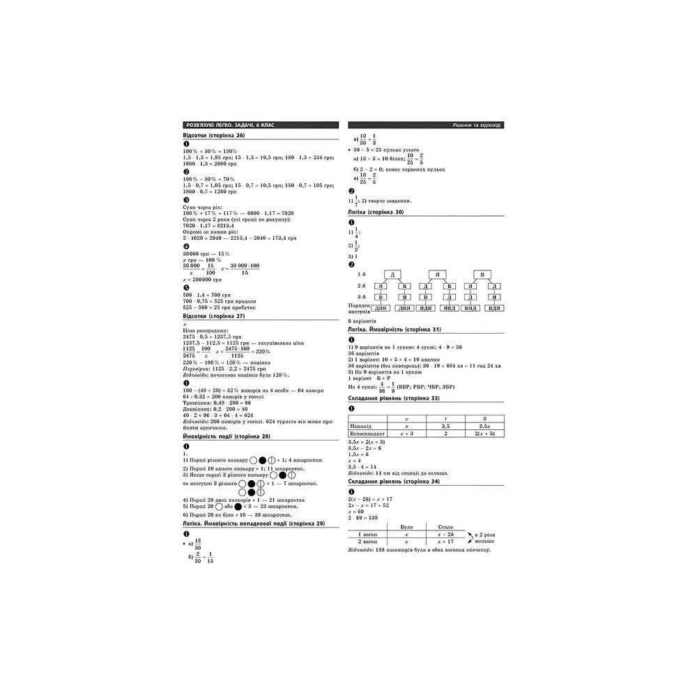 Задачі. Розв'язую легко. 6 клас + наліпки! Задачі. Розв'язую легко. 6 клас + наліпки!