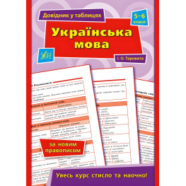 Справочник по таблицам. Украинский язык. 5–6 классы Справочник по таблицам. Украинский язык. 5–6 классы