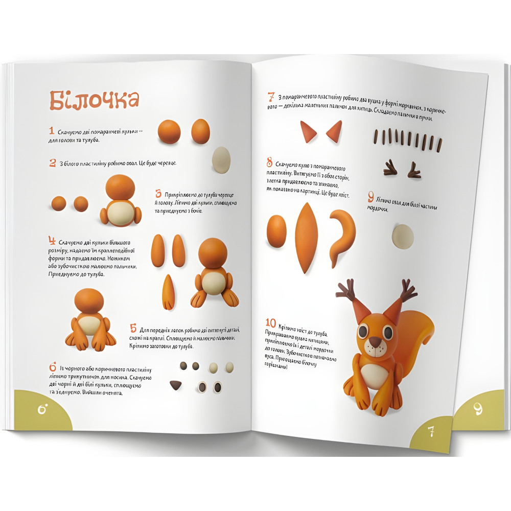 Лепим из пластилина. Белочка Лепим из пластилина. Белочка