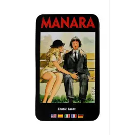 Manara. Erotic Tarot. Карты Таро с цветным срезом в металлической коробке